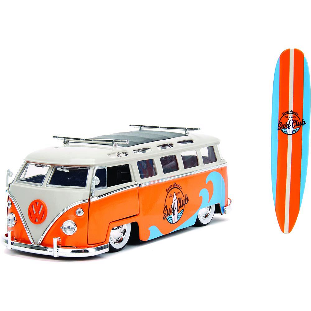 1962 Punch Buggy VW Bus with Surfboard Diecast Model Truck