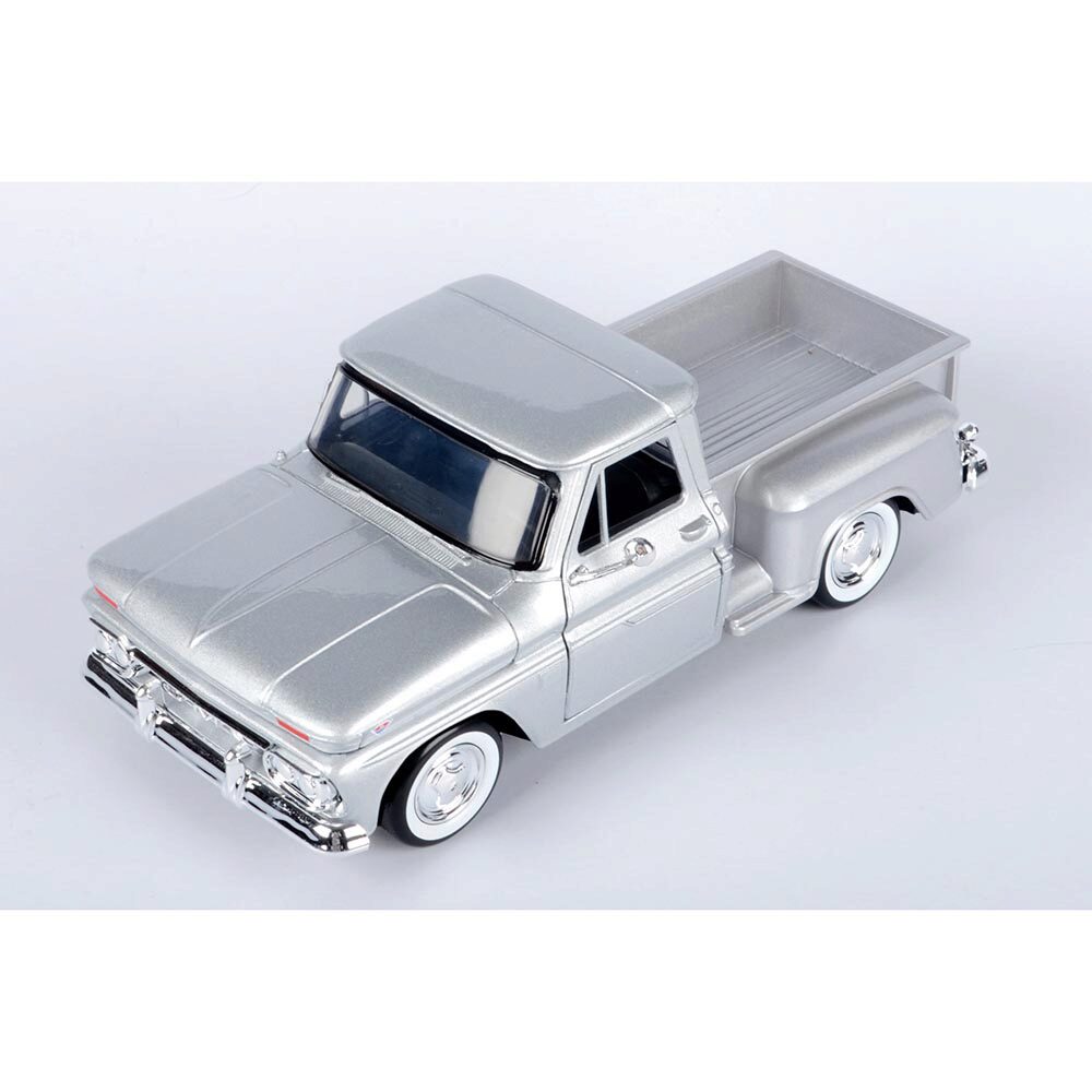 1966 GMC C10 Stepside Silver Diecast Model Truck | Motormax