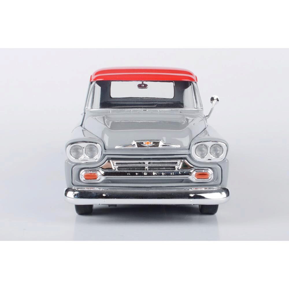 1958 Chevy Apache Fleetside Low Rider with Visor Grey/Red