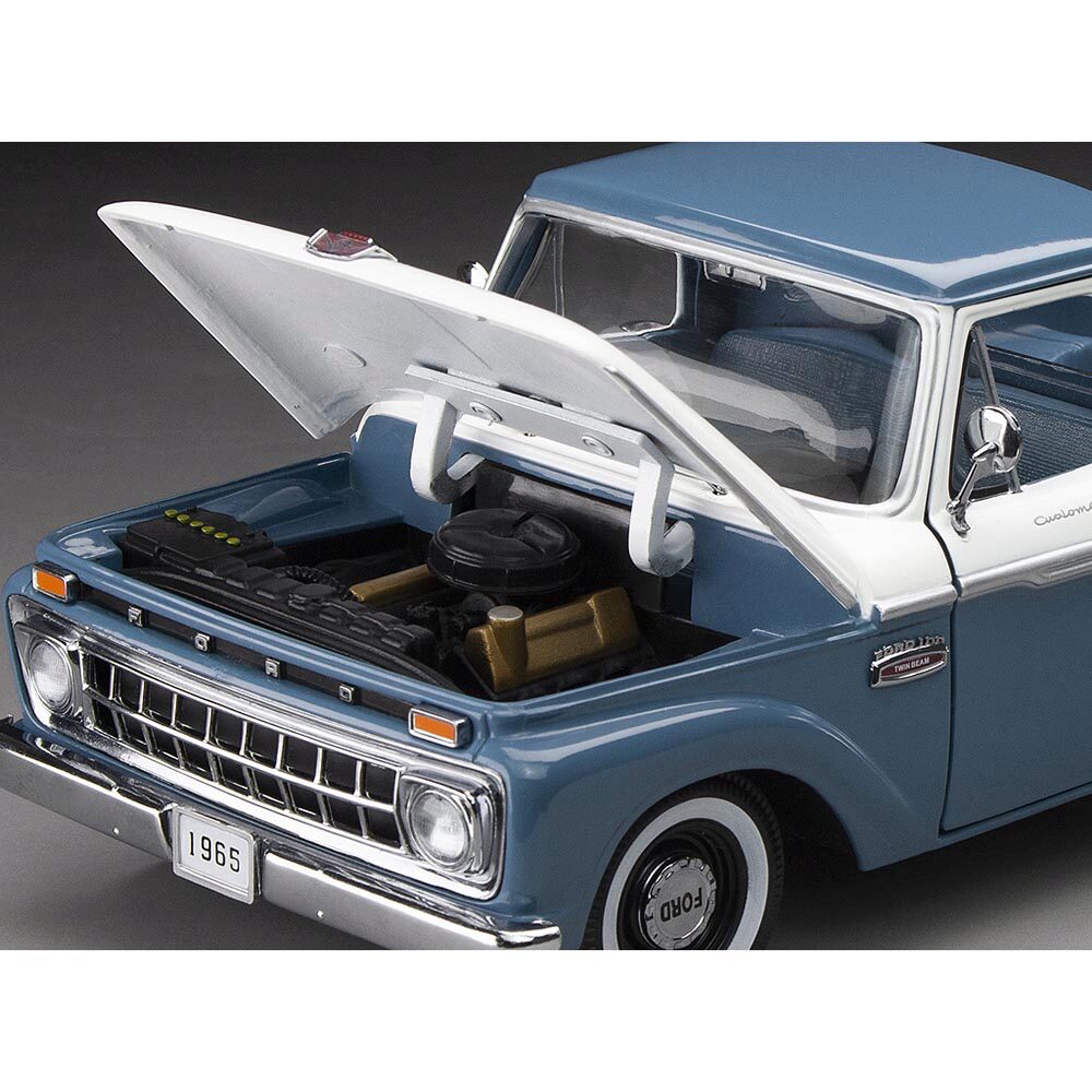 1965 Ford F-100 Custom Cab Pickup Blue & White | Sunstar