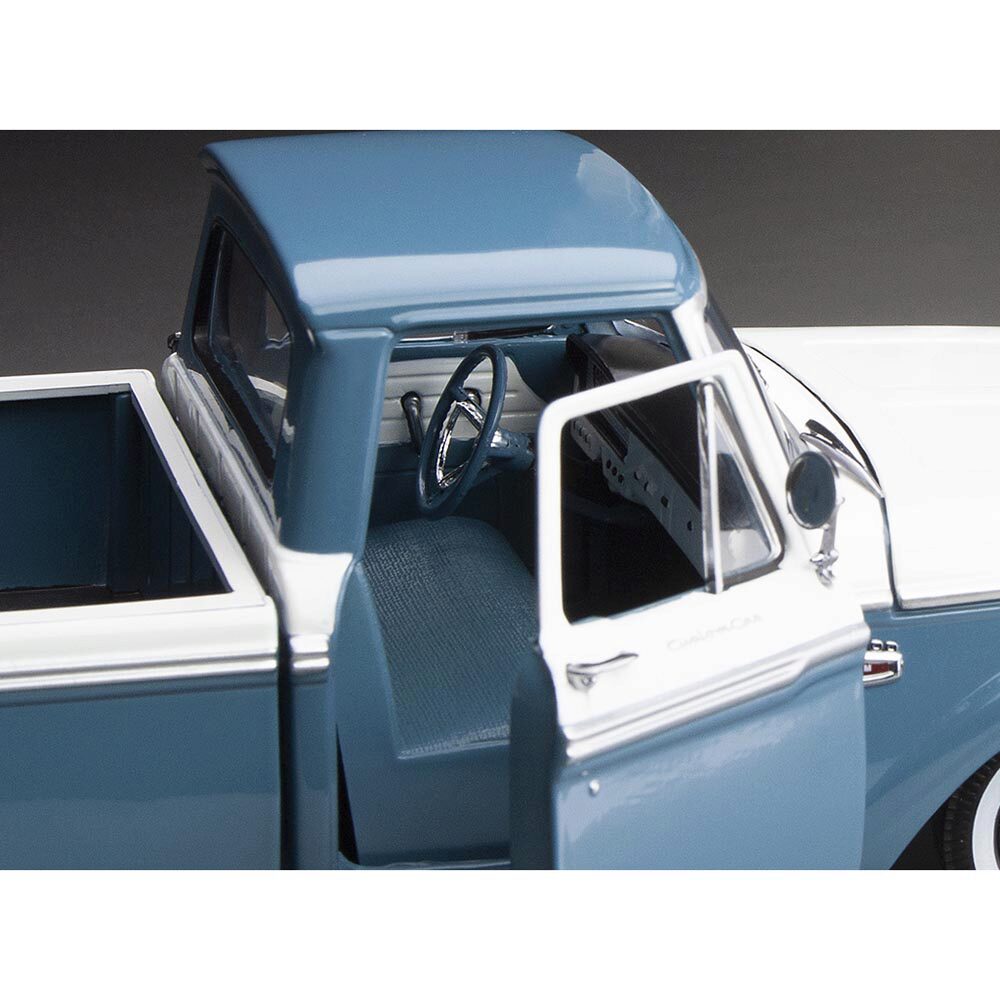 1965 Ford F-100 Custom Cab Pickup Blue & White | Sunstar