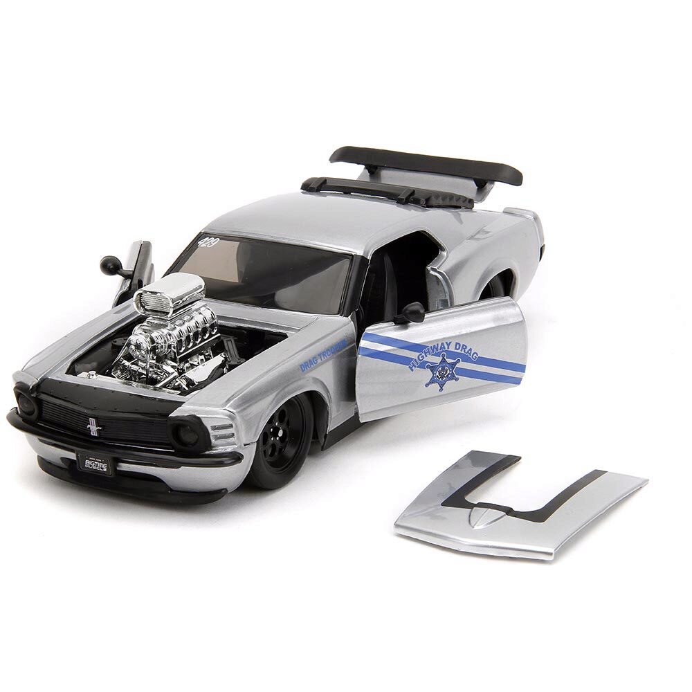 1970 Ford Mustang Boss 429 Police BTM Silver | Jada Toys