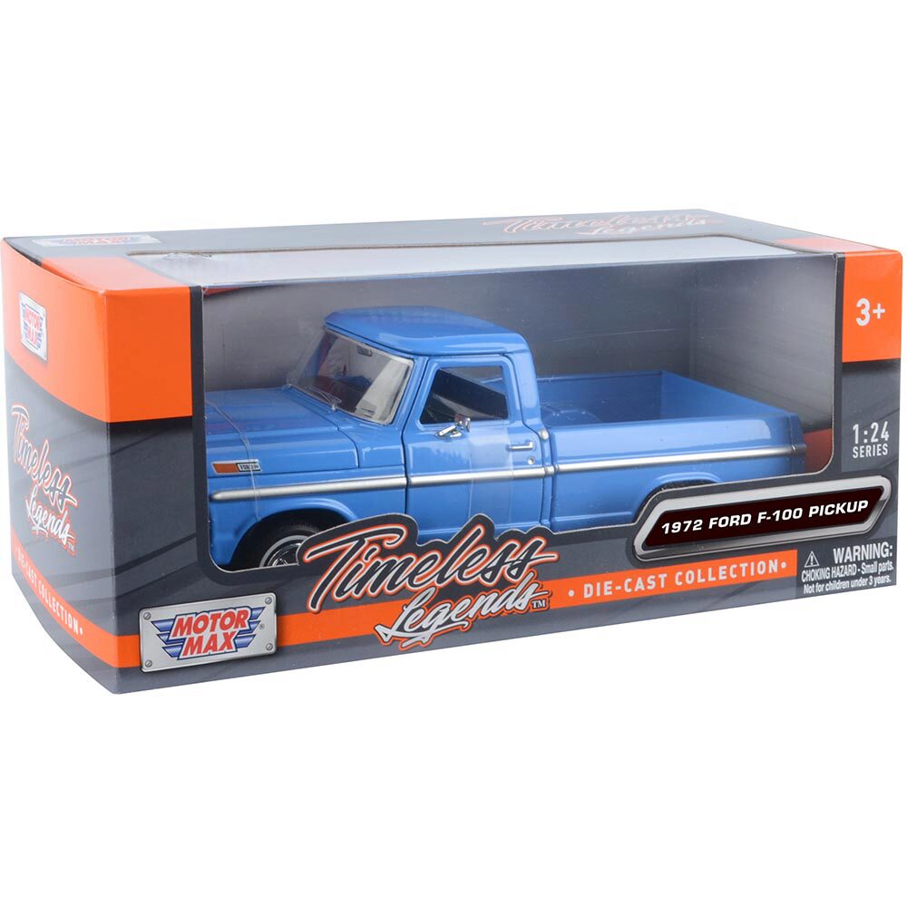 1972 Ford F-100 Pickup Blue Diecast Model Truck | Motormax