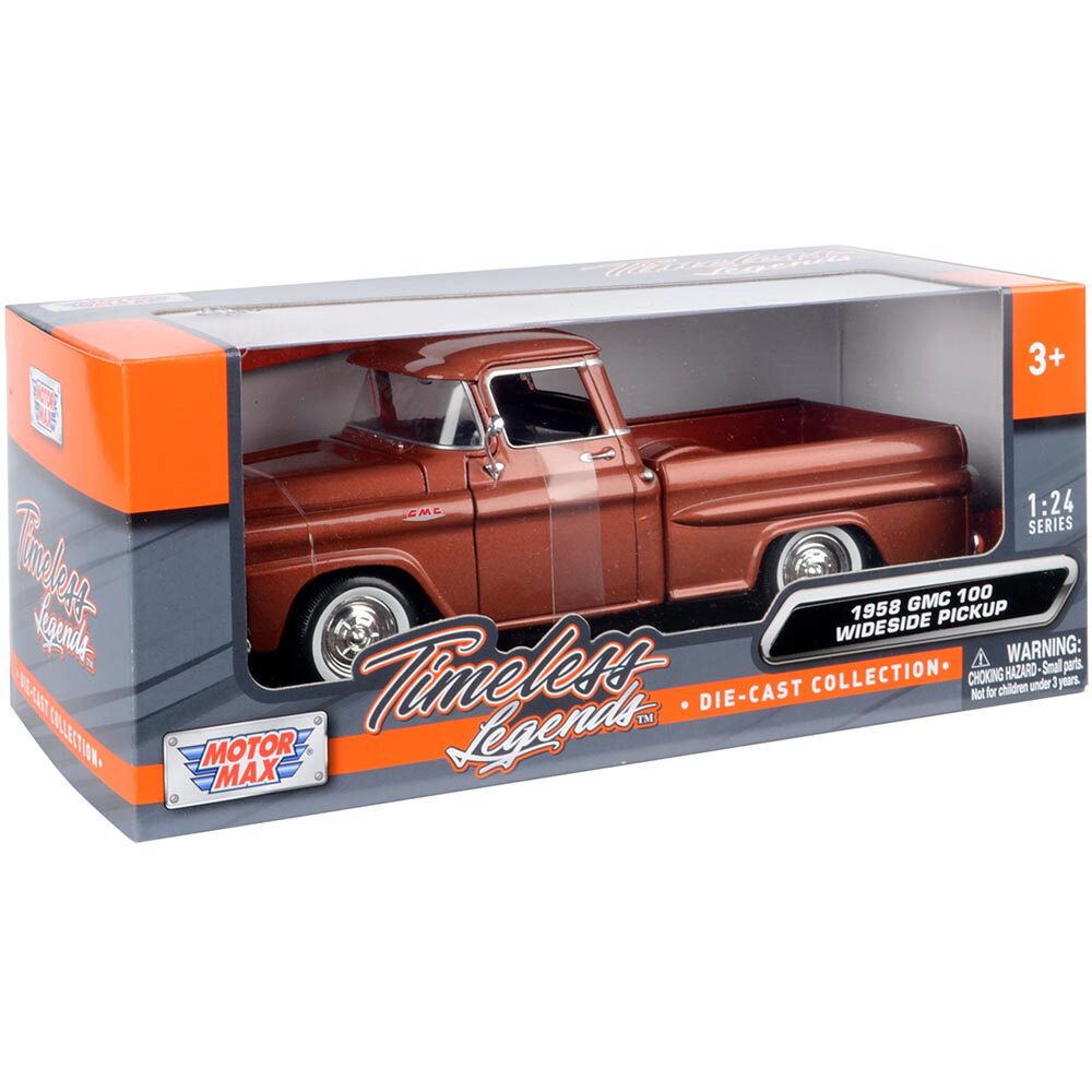 MM TL1/24 1958 GMC 100 ワイドサイド ピックアップ 1958 GMC 100 Wideside Pickup - Dark Green 1:24 Scale