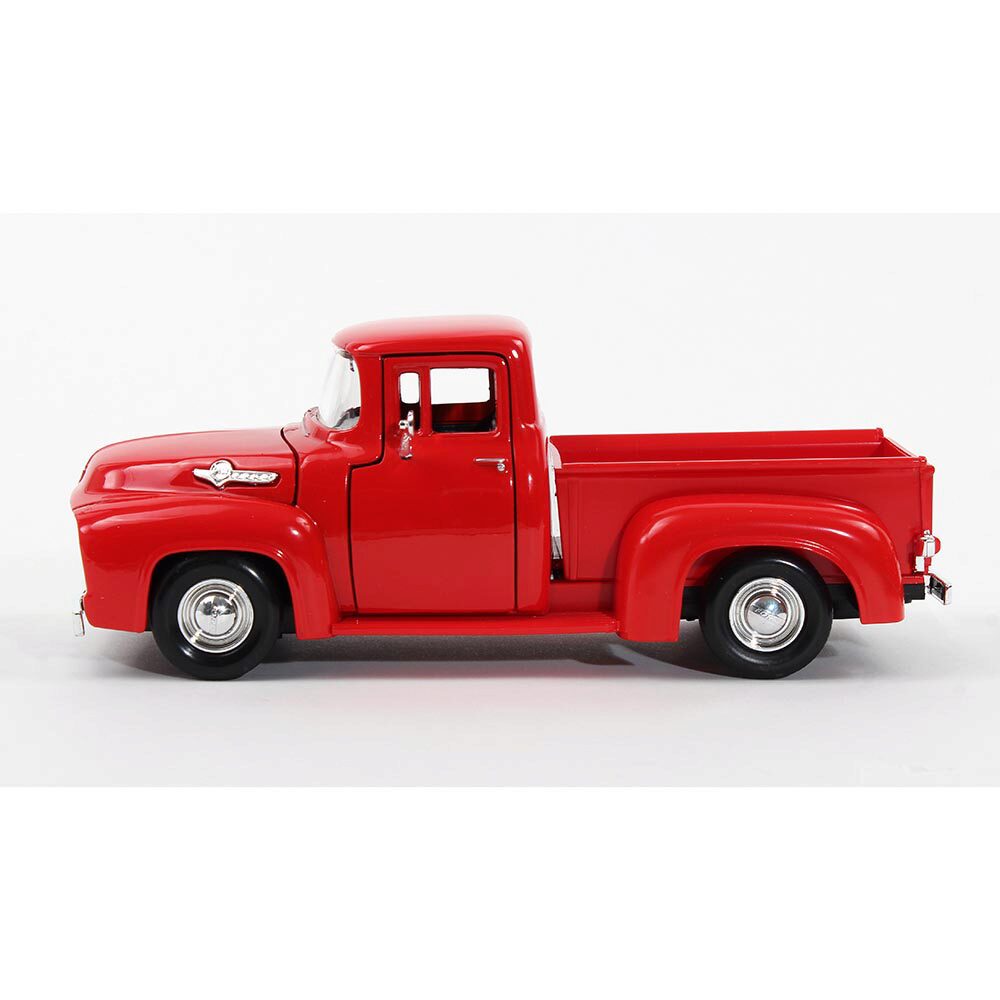 1956 Ford F-100 Pickup Red 1:24 Scale Diecast Model Truck | Motormax