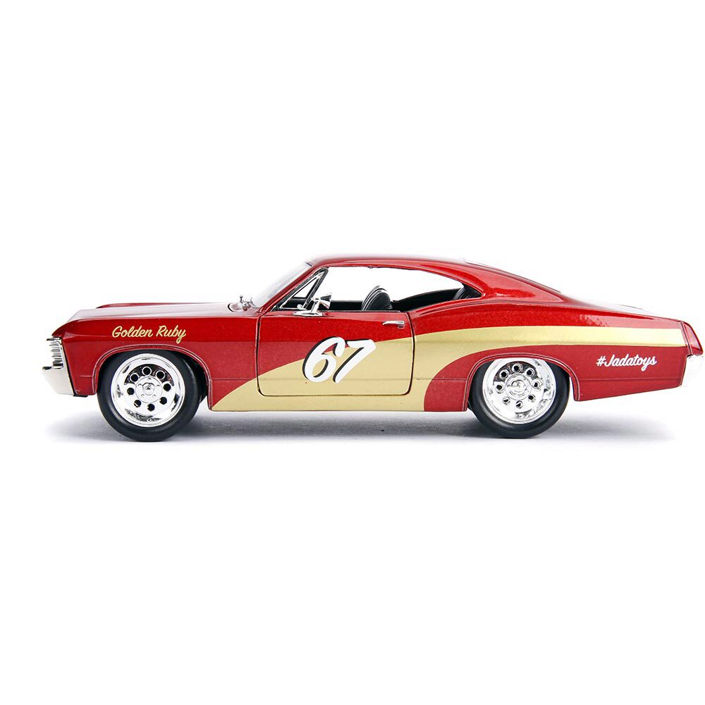 Jada 1967 シボレーインパラgolden ruby 1967 Chevy Impala 2-Door #67 Golden Ruby Diecast Model Car