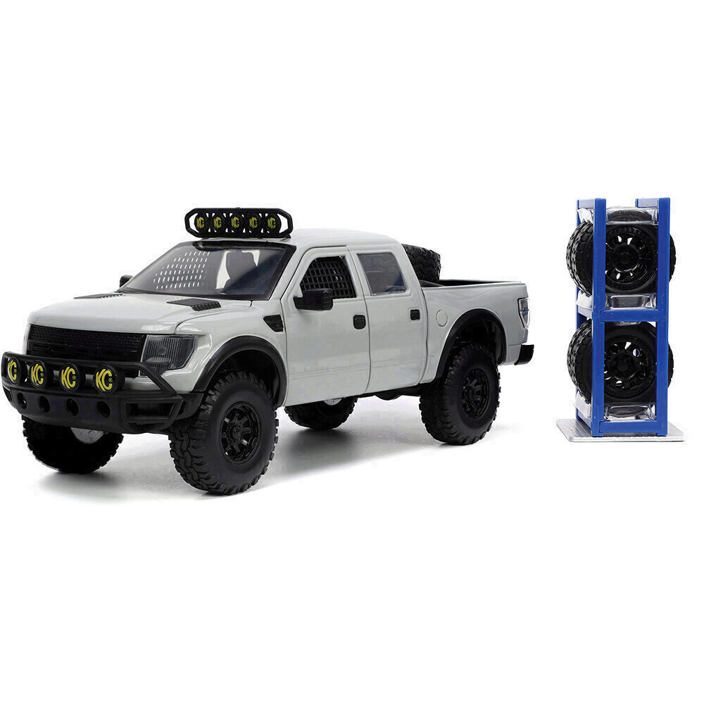 ミニカー 1:24 TRUCKS w/RACK &amp; WHEELS 2021 Ford 2021 Ford Bronco w/Tire Rack Diecast Model Truck | Jada Toys