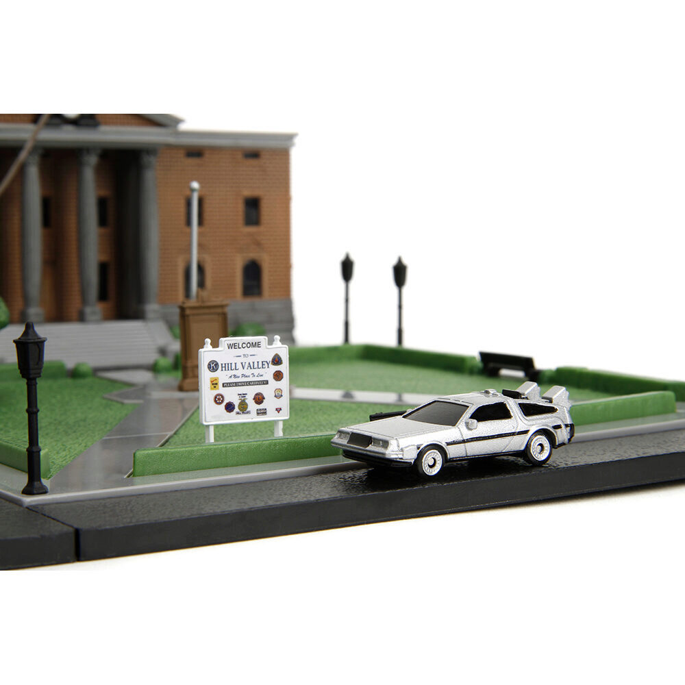 ミニカー NANO SCENE BTTF HILL VALLEY COURTHOUSE Back to the Future Hill Valley Courthouse Nano Scene | Jada Toys