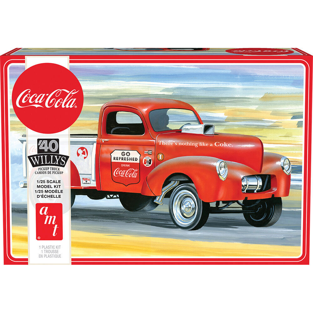 1940 Willys Pickup Gasser (Coca-Cola) 2T Plastic Model Kit | AMT