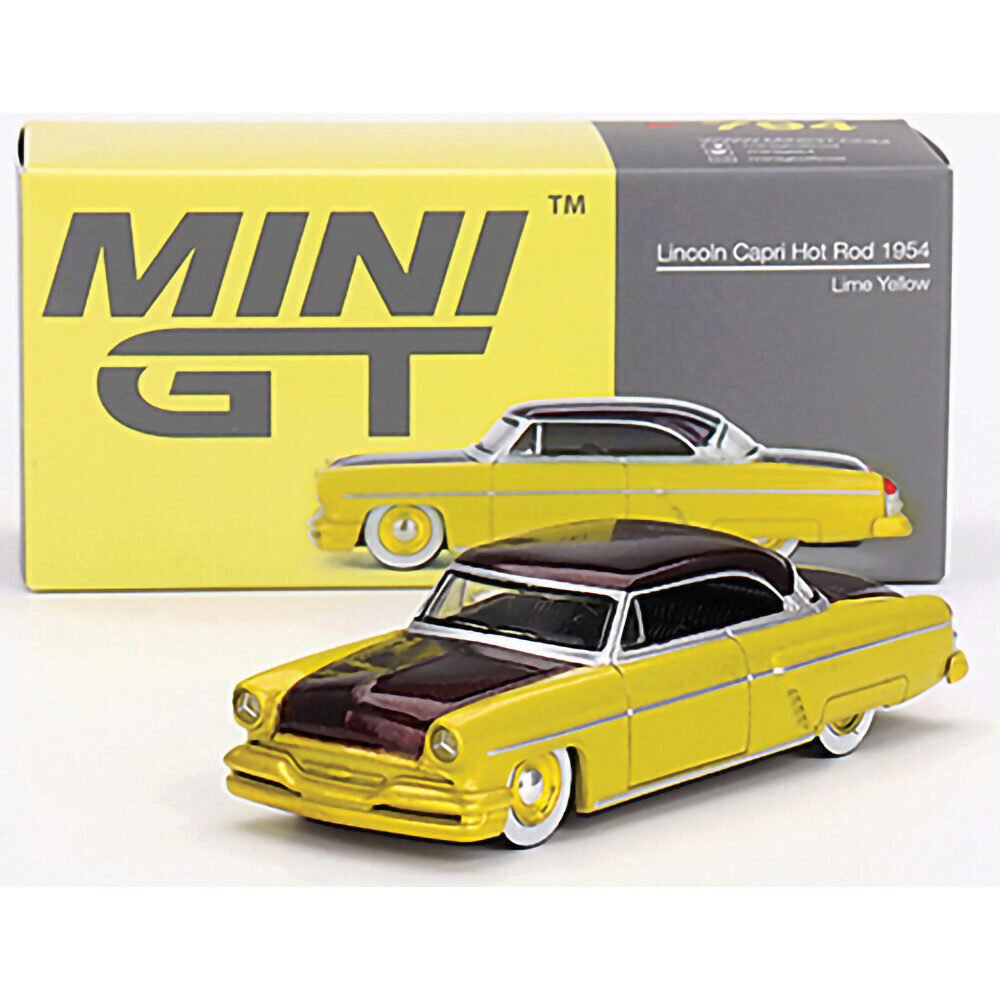 ミニカー MINIGT Lincoln Capri Hot Rod 1954 1954 Lincoln Capri Hot Rod Lime Yellow- Mijo | Mini GT