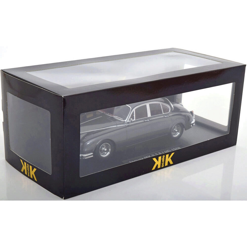 1959 Jaguar MK II 3.8 LHD Dark Gray Diecast Model Car | KK Scale