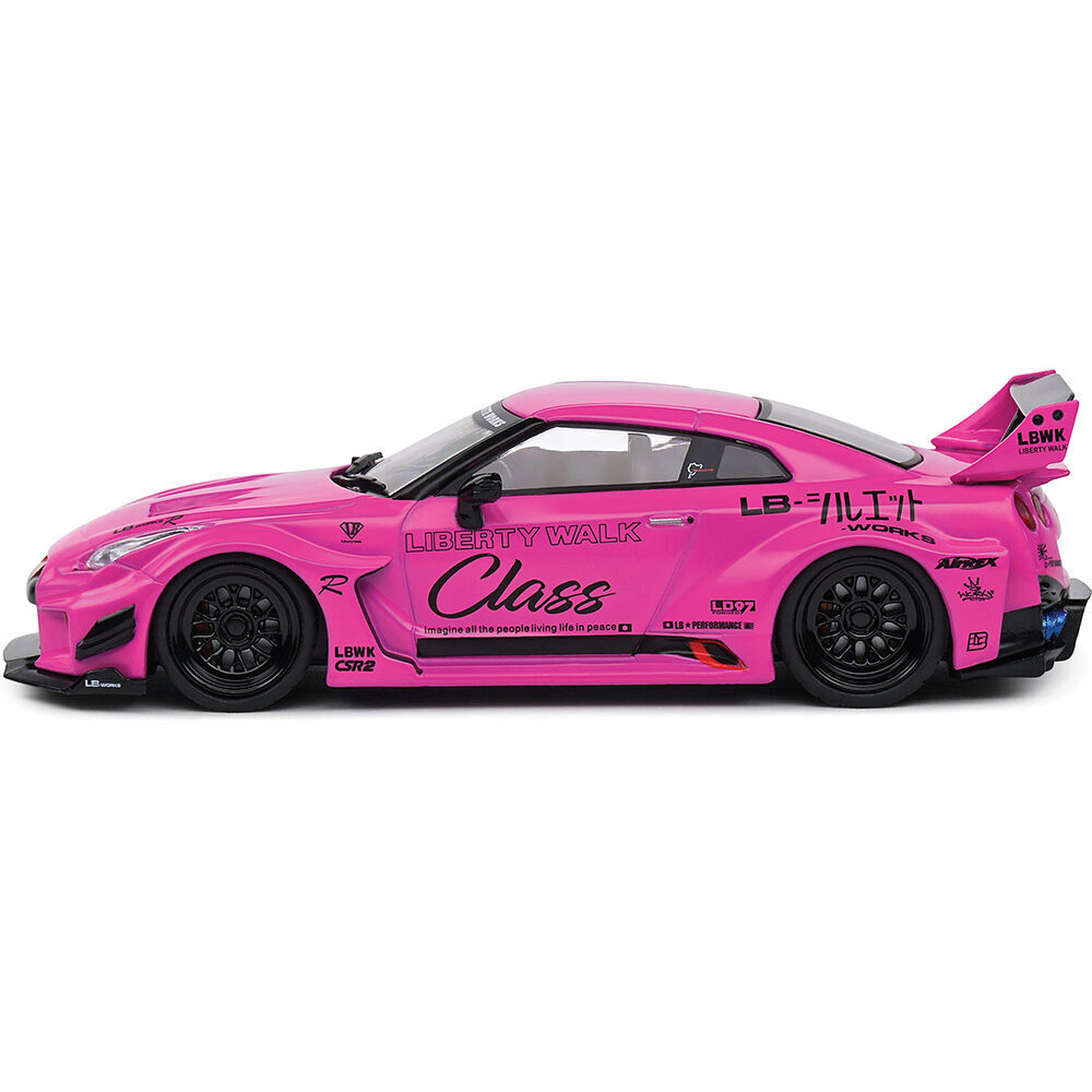 ミニカー LBWK Liberty Walk GT-R Candy Pink 1:64 CM 1:64 JDM Pink LBWK GTR R35 35GT-RR Sports Model Diecast