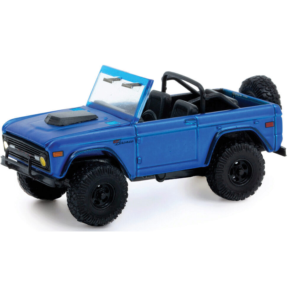 1976 Ford Bronco Blue Top Down Diecast Model Truck | M2 Machines