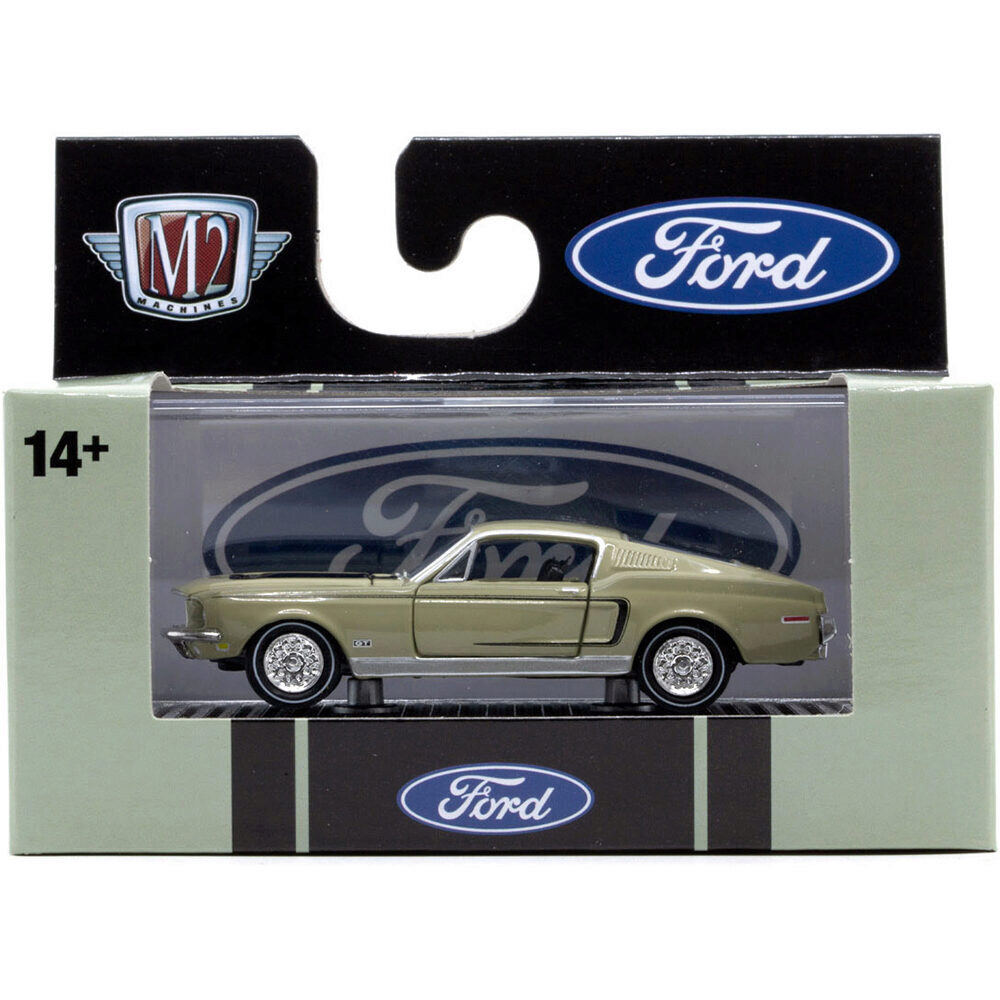 1968 Ford Mustang GT 302 Green Diecast Model Car | M2 Machines