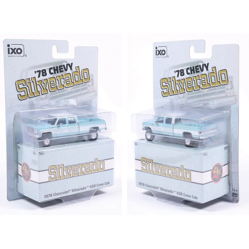 1978 Chevrolet Silverado K30 Crew Cab Fleetside Lifted Light Blue