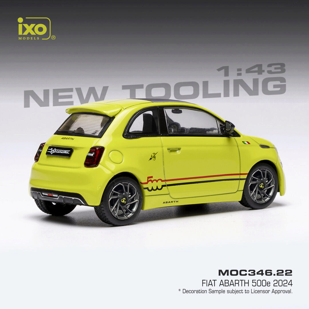 MCG /イクソ 1/18 アバルト 500e 2024 (イエロー) 2024 Fiat Abarth 500E Yellow Diecast Model Car | IXO Models