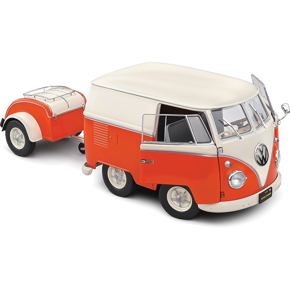 1950 Kool Kombi & Trailer Orange Diecast Model Car | Solido