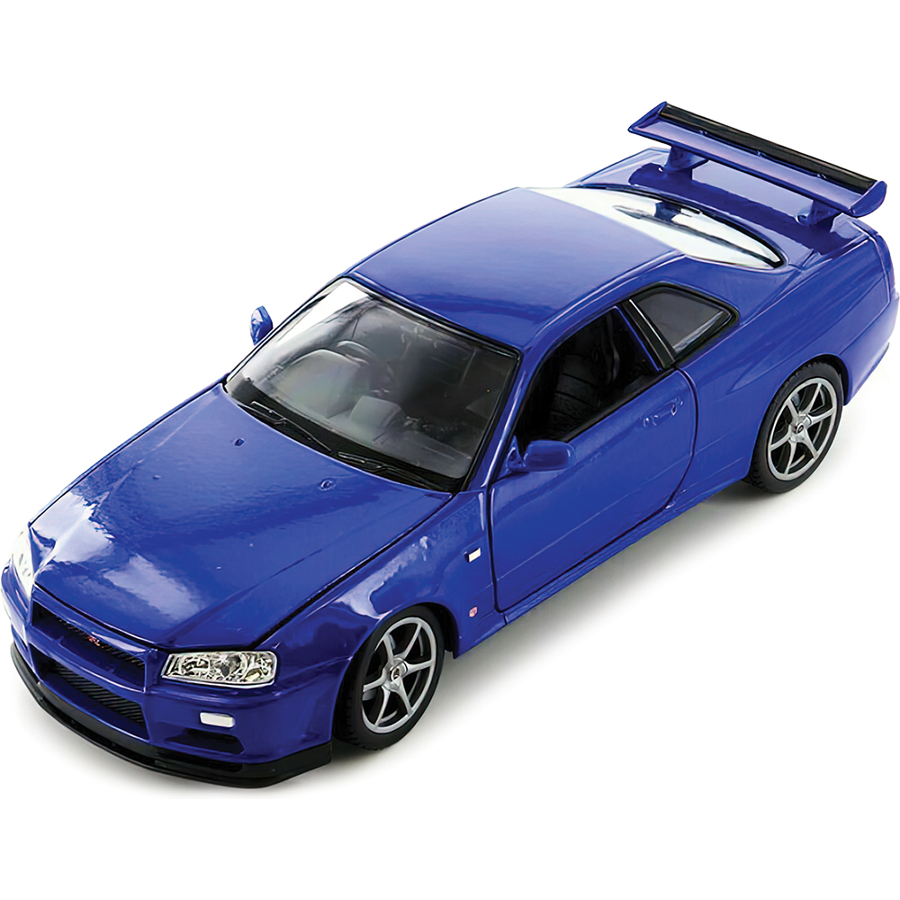 Nissan Skyline GT-R R34 Blue Diecast Model Car | Welly