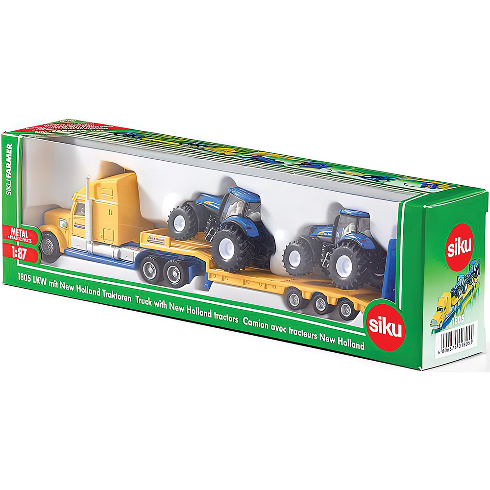 Tractor Trailer Truck With New Holland Tractors | Siku