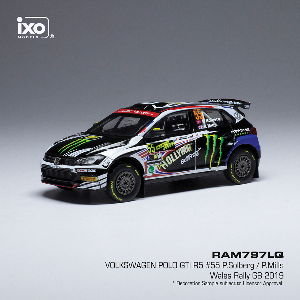 IXO  イクソ　1/43  VW ポロ GTI  R5  ミニカー　　新品 イクソモデル VW ポロ Gti R5 19ウェールズラリーGB #54 O