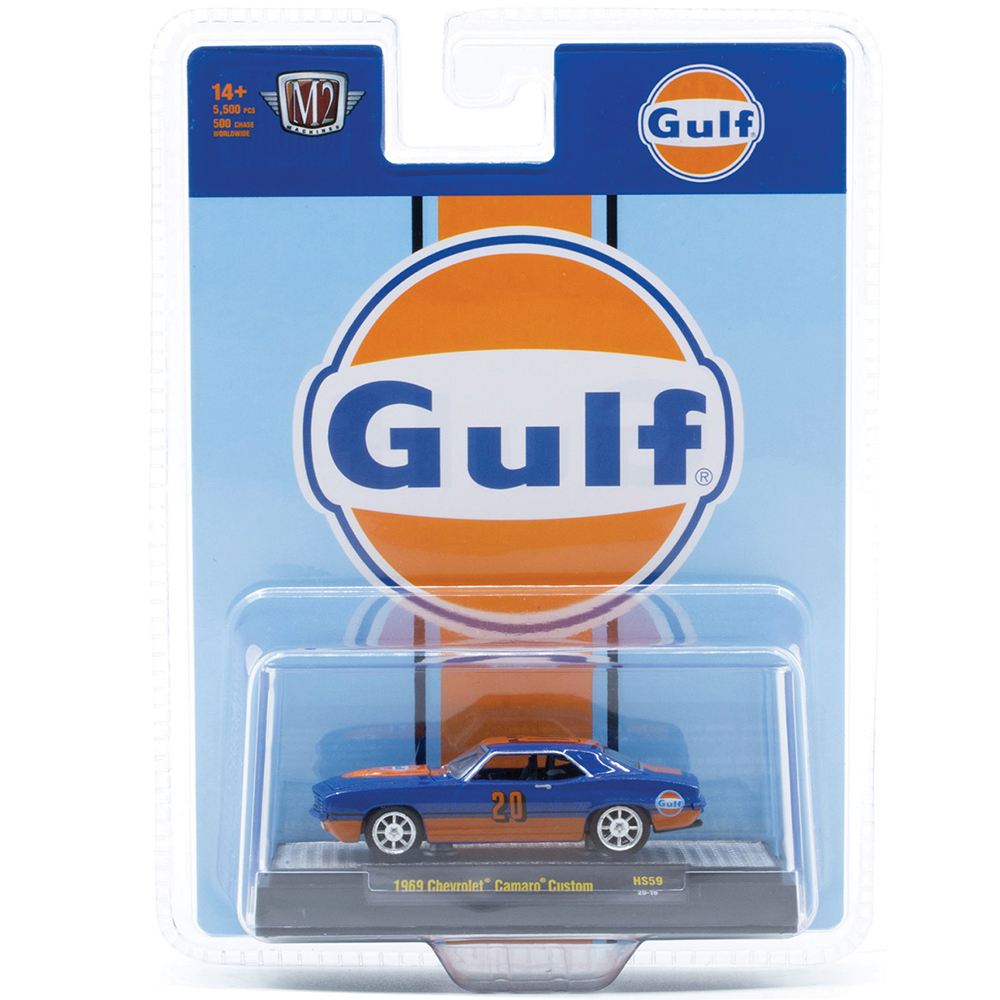 1969 Chevy Camaro Gulf Livery Diecast Model Car | M2 Machines