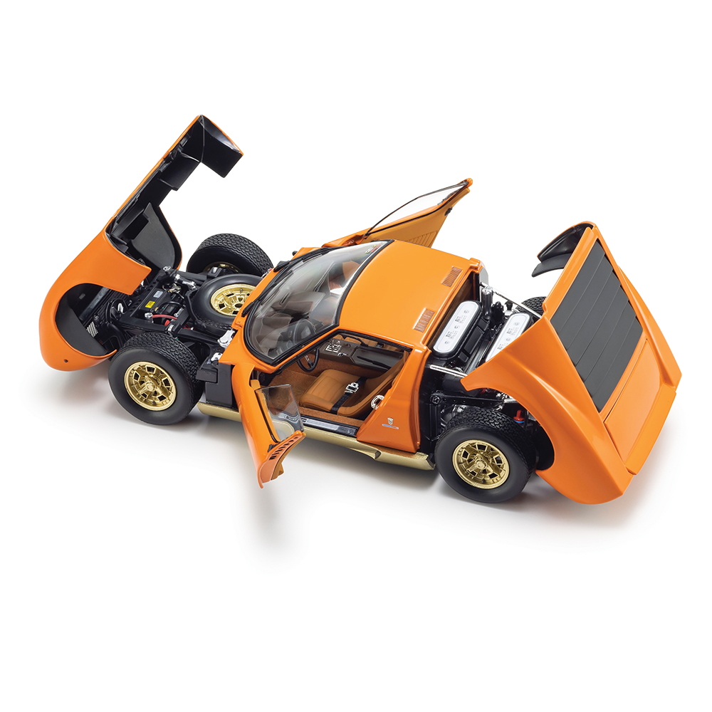 Lamborghini Miura P400 Orange/Gold Diecast Model Car | Kyosho