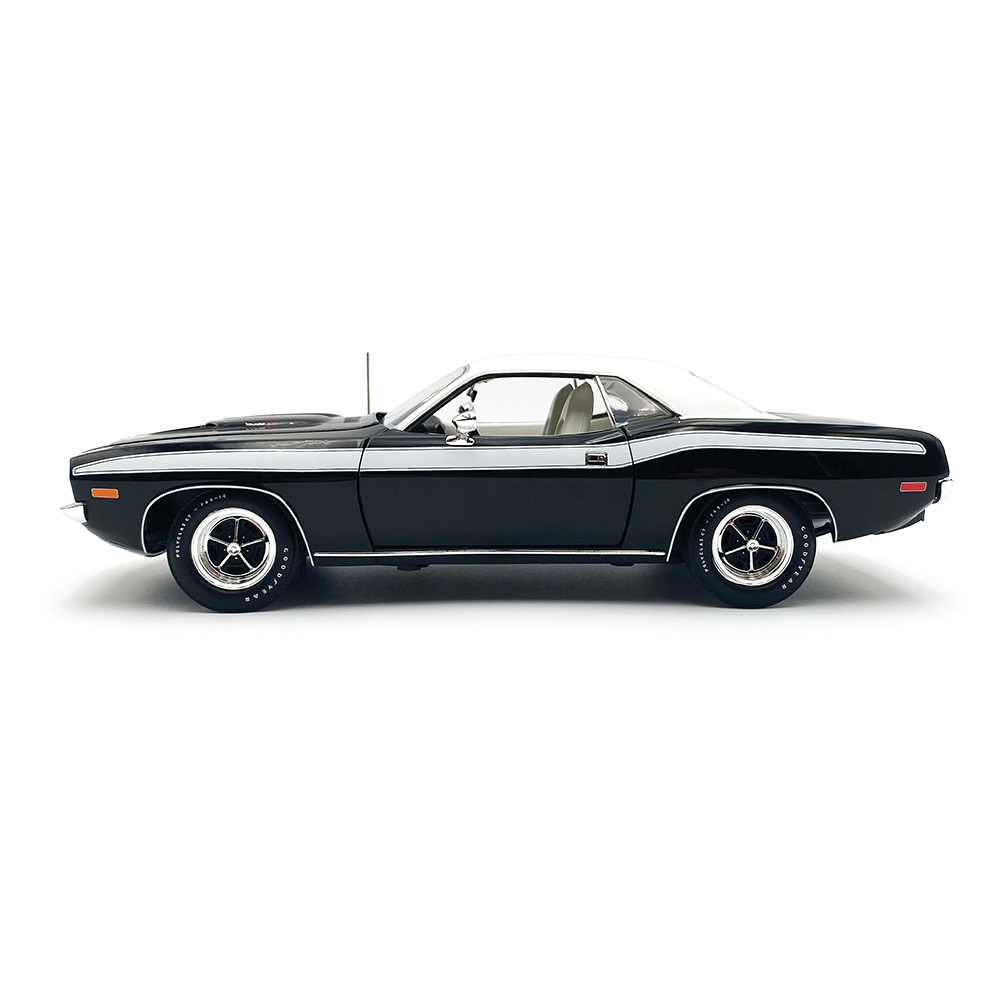 1972 Plymouth Cuda 340 Black Diecast Model Car | Acme