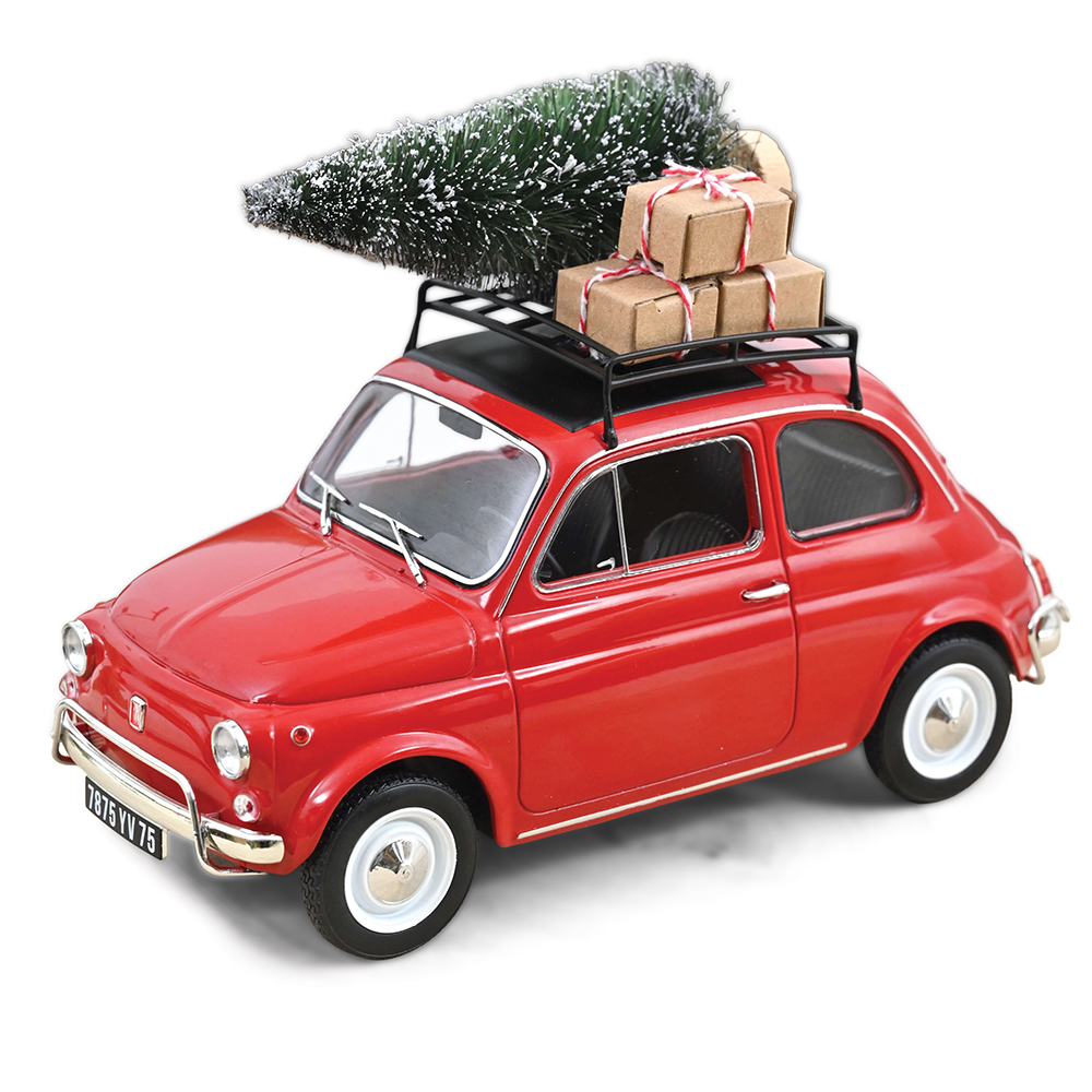 1968 Fiat 500 L Christmas Diecast Model Car | Norev