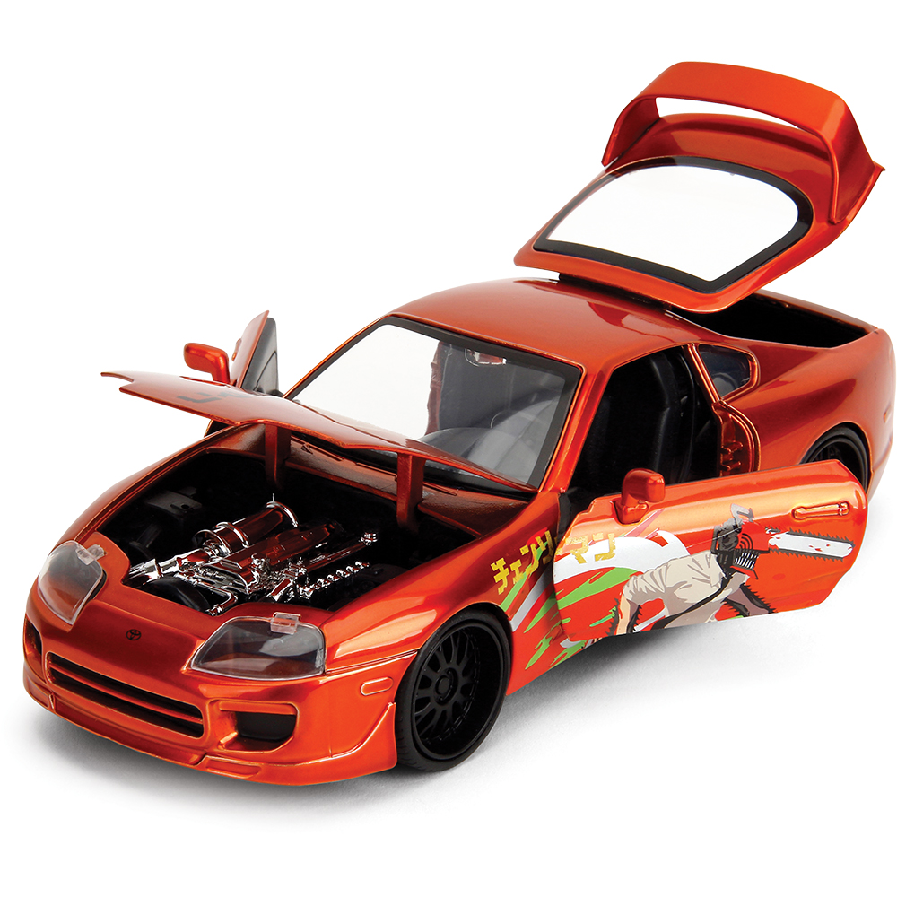 1995 Toyota Supra with Chainsaw Man Diecast Figure | Jada Toys