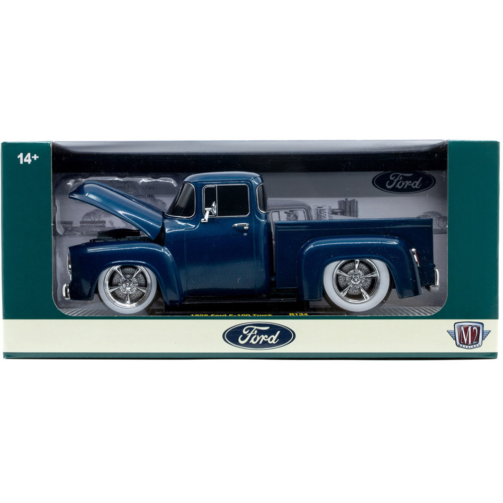 1956 Ford F-100 Custom Blue Diecast Model Truck | M2 Machines