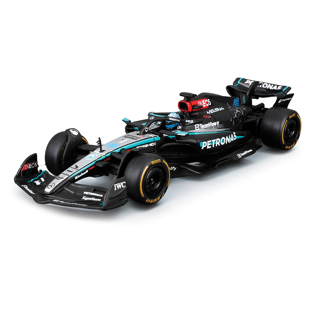2024 Mercedes F1 W15 w/helmet Russell #63 Diecast Model Car | Bburago