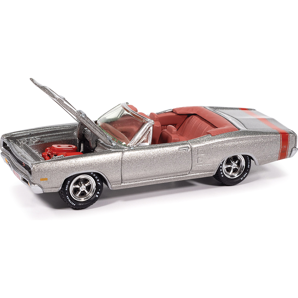 1969 Dodge Coronet R/T Convertible A4 Silver | Johnny Lightning