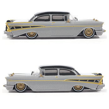 1957 Chevrolet Bel Air Lowrider Gray Diecast Model Car | IXO Models