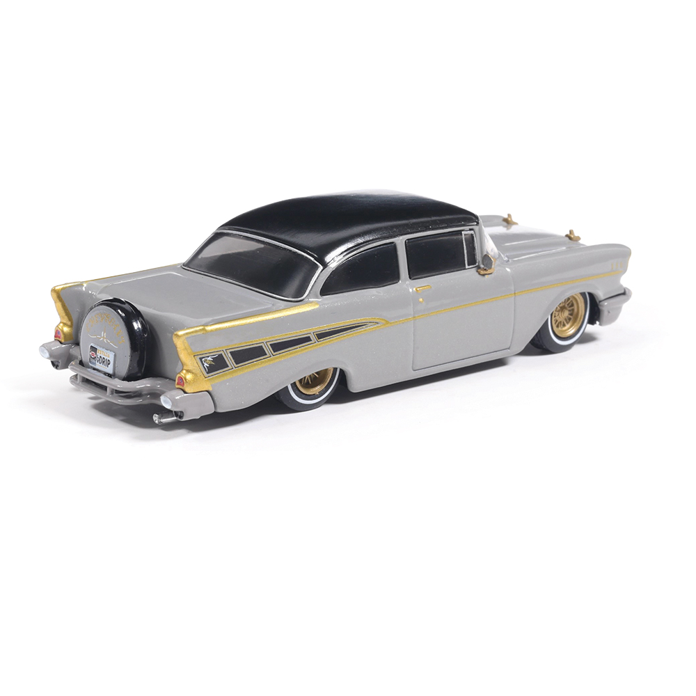 1957 Chevrolet Bel Air Lowrider Gray Diecast Model Car | IXO Models