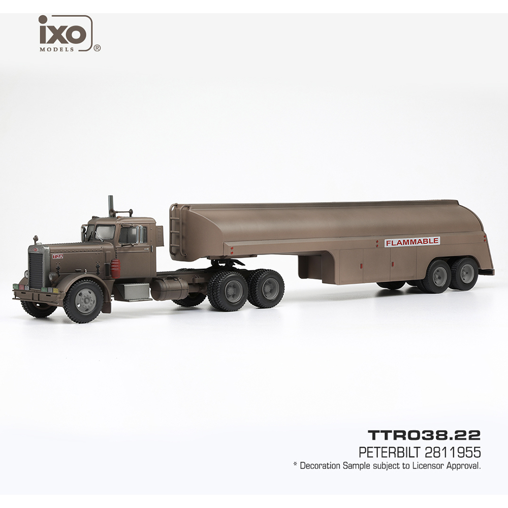 1955 Peterbilt 281 with Tank Trailer Rust | IXO Models
