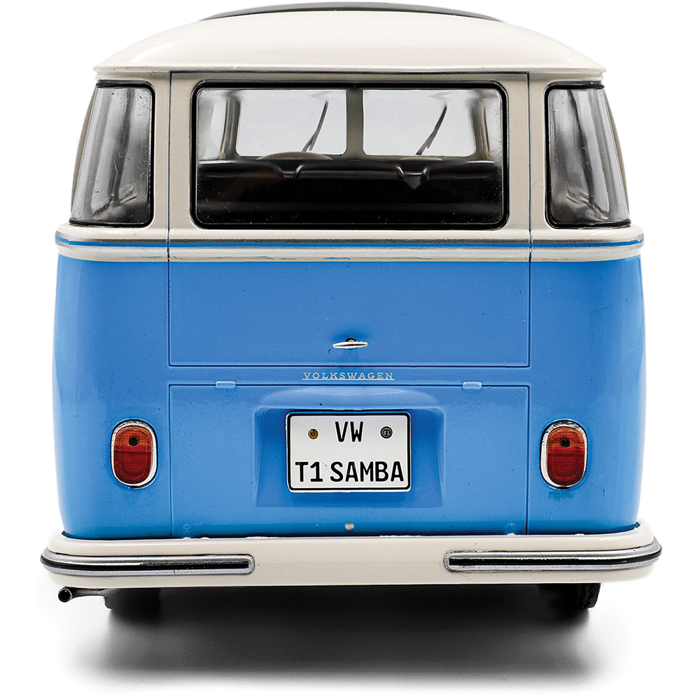 1962 Volkswagen T1 Samba Blue/White Diecast Model Car | Solido