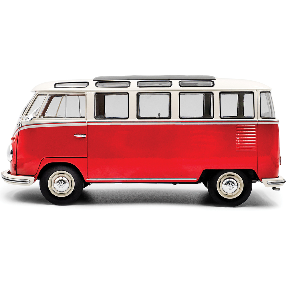 1962 Volkswagen T1 Samba Red/White Diecast Model Car | Solido