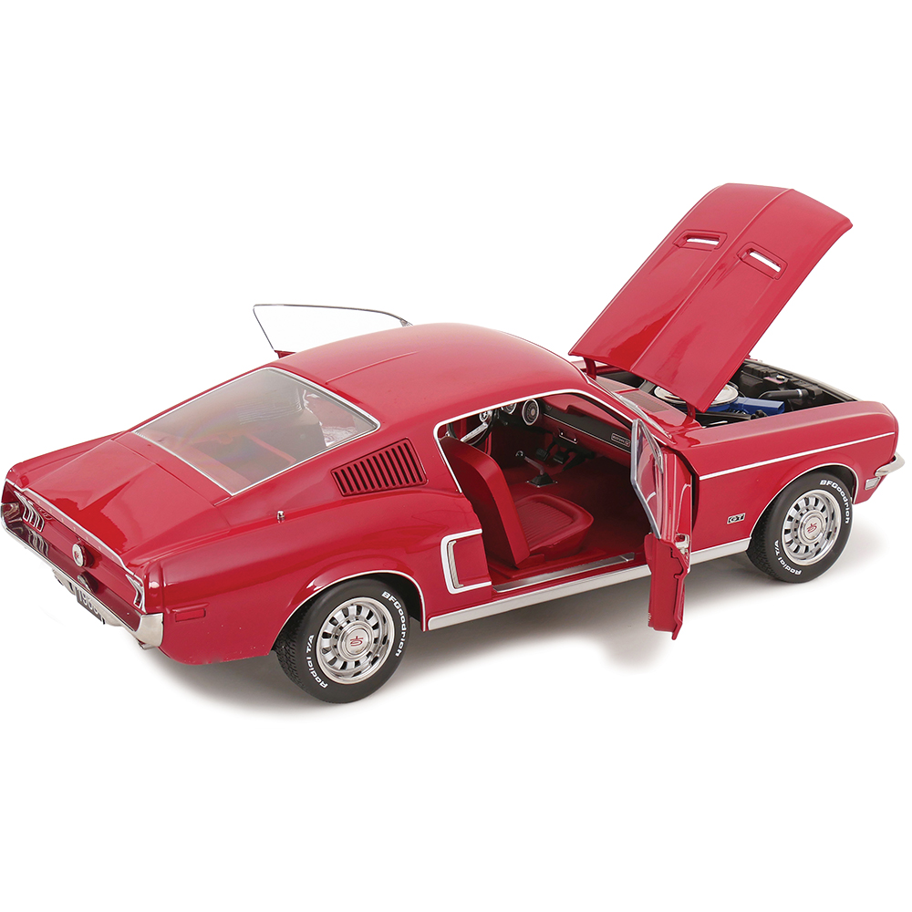 1968 Ford Mustang GT Fastback Red Diecast Model Car | KK Scale