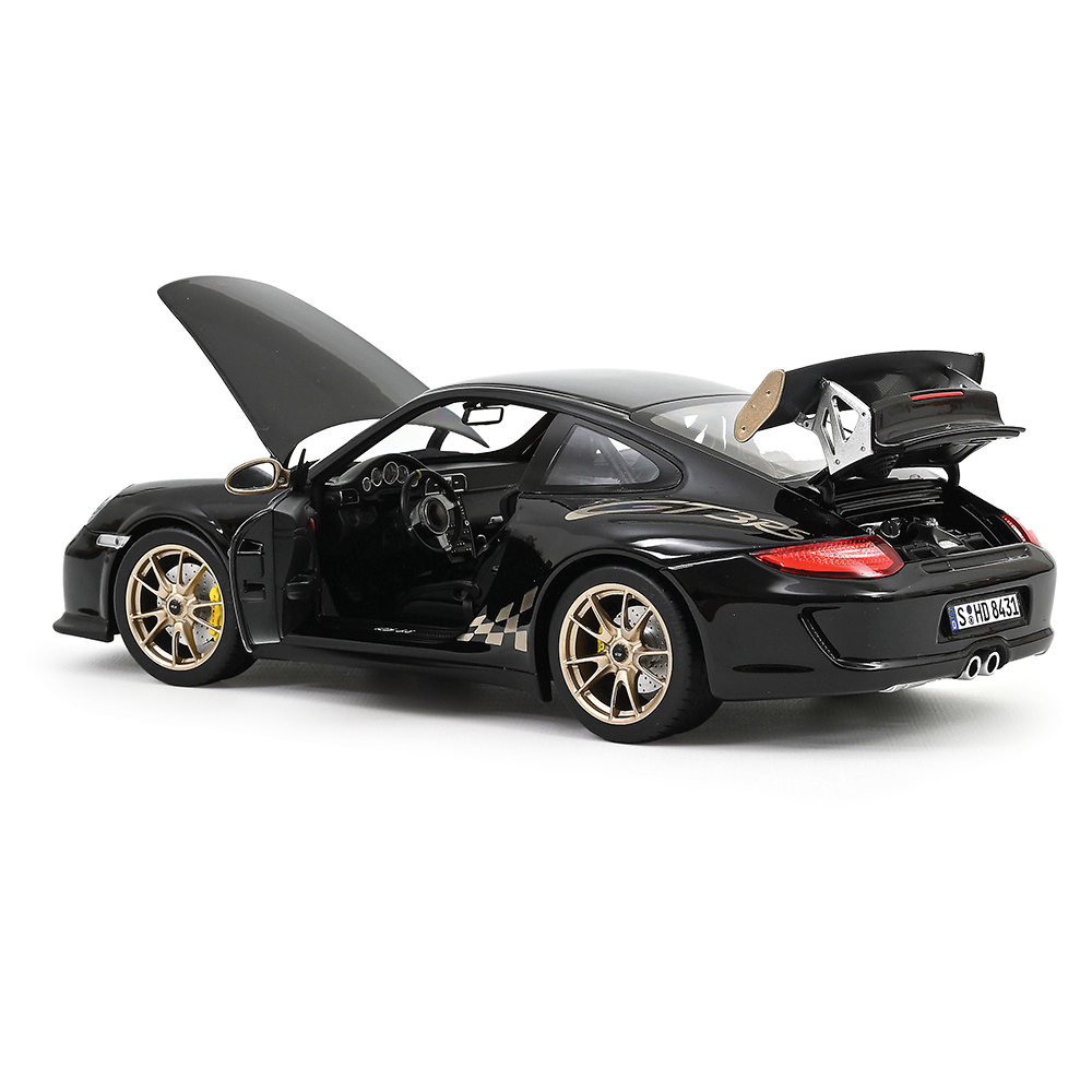 2009 Porsche 911 GT3 RS Black & Gold Diecast Model Car | Norev