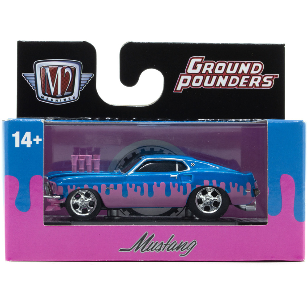 ムスタング ビンテージ アメリカントイ 1969 Ford Mustang GT Blue Diecast Model Car | M2 Machines