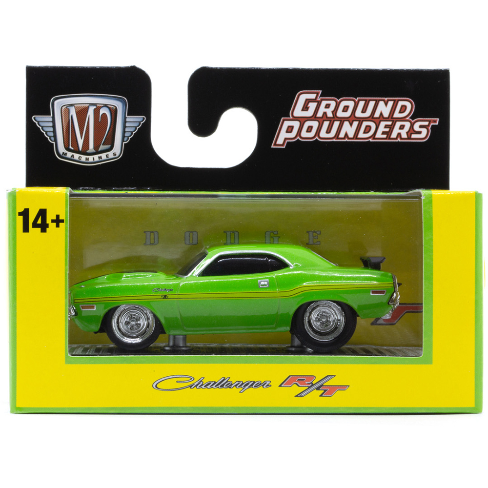 1970 Dodge Challenger R/T Lime Diecast Model Car | M2 Machines