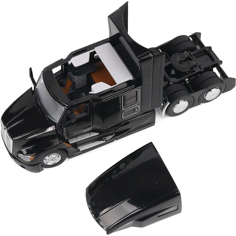 1/43FUSO SUPER GREAT トレーラー付き ブラック Kenworth T680 76in High Roof Sleeper Cab Tandem Tractor Black
