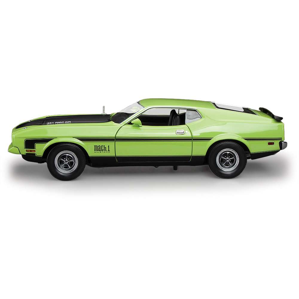 1/18 サンスター 1971 フォード マスタング マッハ1 黄 1971 Ford Mustang MACH 1 Grabber Lime Diecast Model Car | Sunstar