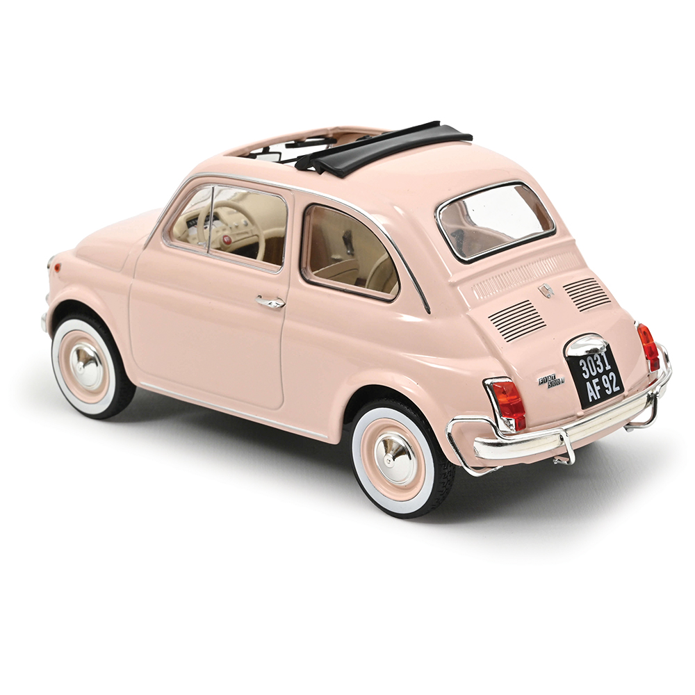 1968 Fiat 500 L Baby Pink Diecast Model Car | Norev