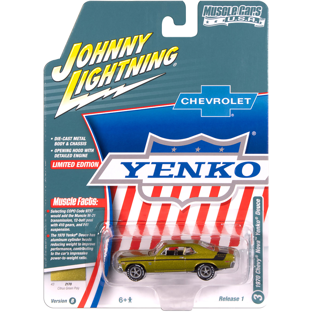 1970 Yenko Deuce Chevy Nova Citrus Green w/Black Yenko Stripes