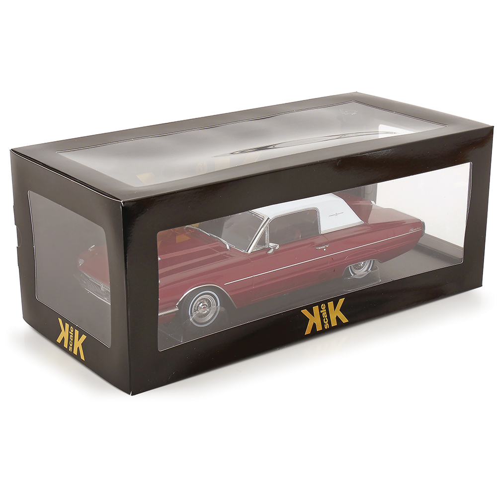 1966 Ford Thunderbird Red & White Diecast Model Car | KK Scale