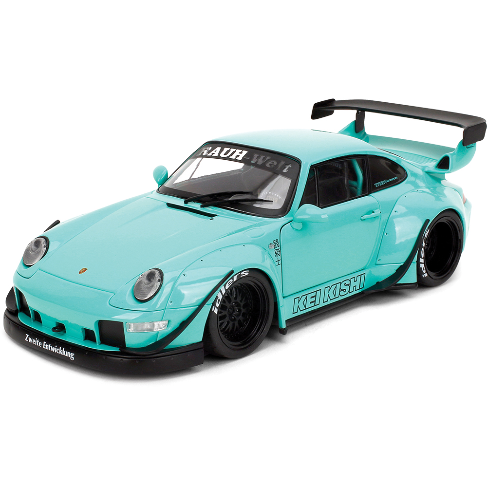 ＊keiページ＊ Porsche RWB Kei Sishi Green Diecast Model Car | Pink Slips