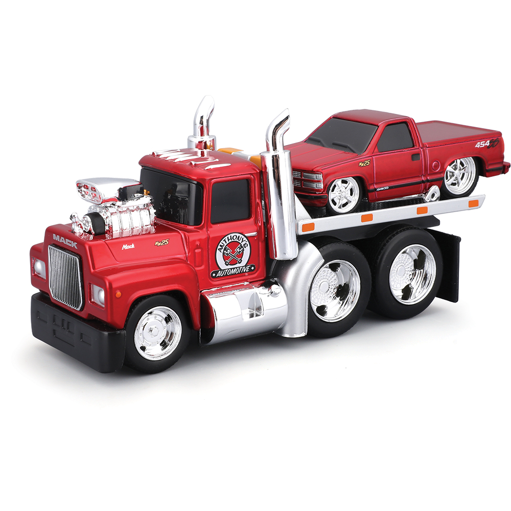 1980 MACK R685ST Flatbed & 1993 Chevy 454 SS Muscle Transports |