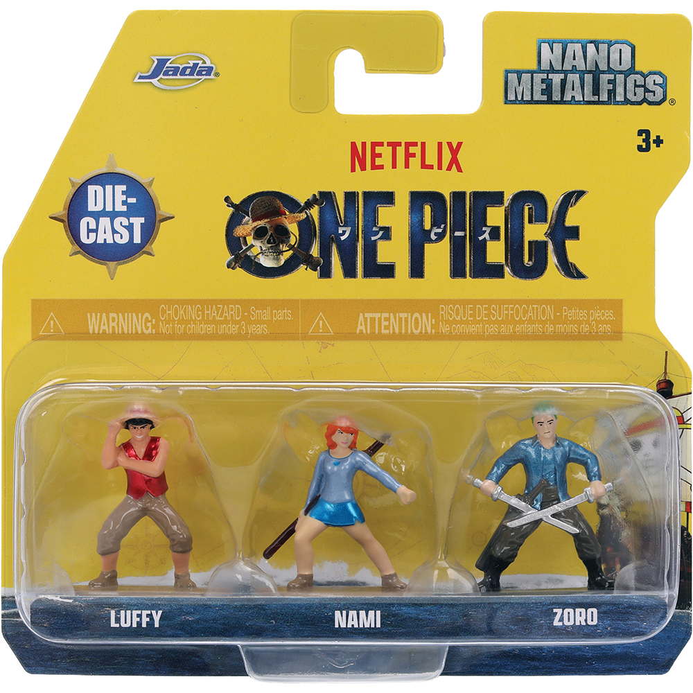 NETFLIX ONE PIECE 3-Pack Diecast Nano Figures | Jada Toys