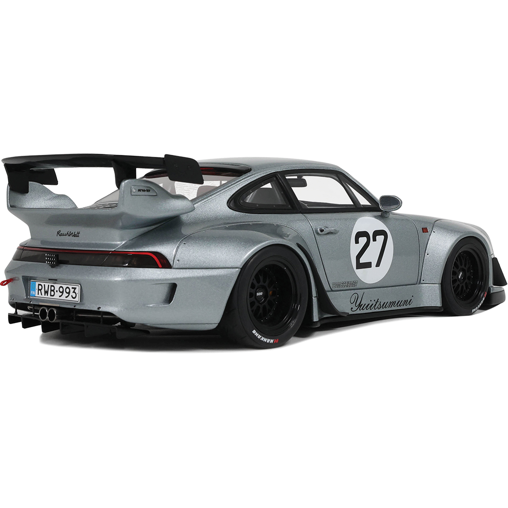 1/18 ポルシェ 911 (993) RWB Yuiitsumuni 2024 2024 RWB Porsche Yuiitsumuni Silver Cast Resin Model Car | GT Spirit